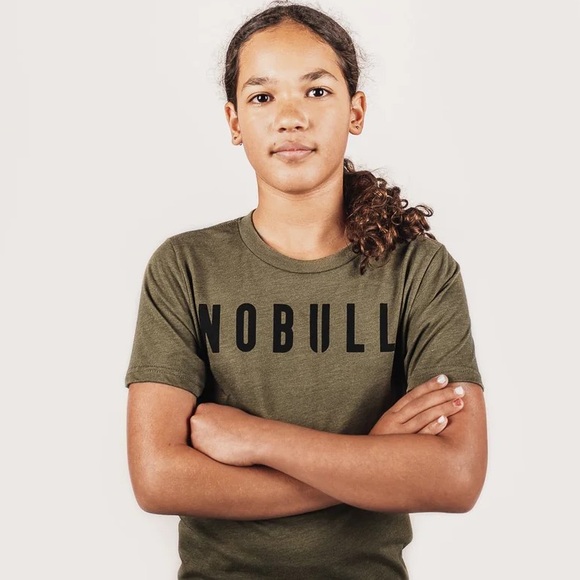 NWT NOBULL Kid’s Tee - Various - Army Green - Picture 1 of 4